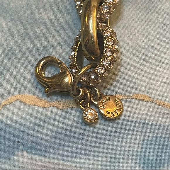 Ann Taylor Gold Tone Link Bracelet with Rhinestones - Picture 3 of 3